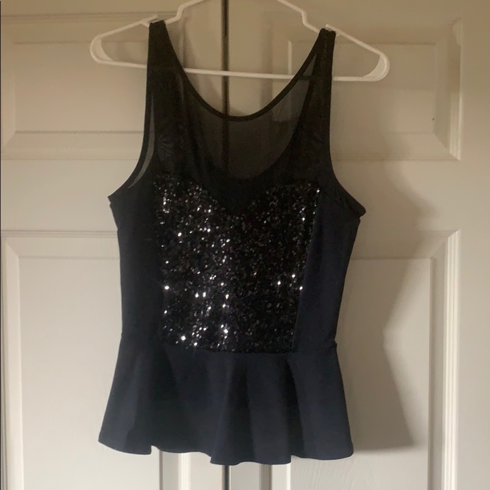 Bebe Peplum top black